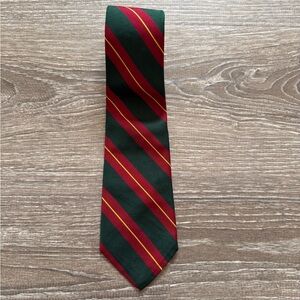 Vintage Brooks Brothers Makers Silk Repp Tie Ivy League Trad Green Striped